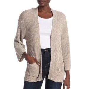 Ceny cardigan sweater Size Small Taupe NEW front pockets COZY knit 3/4 sleeve